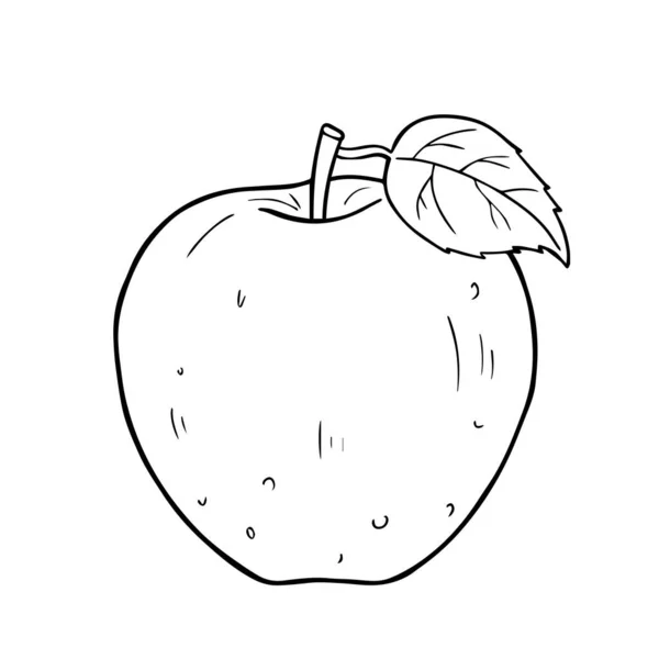 Manzana. Ilustración sobre un fondo blanco aislado — Vector de stock