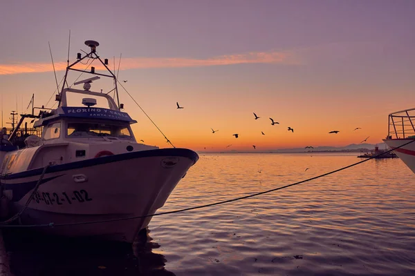 Santa Pola Alicante Spain 1230 2021 Sunset Port Santa Pola — Stock Photo, Image