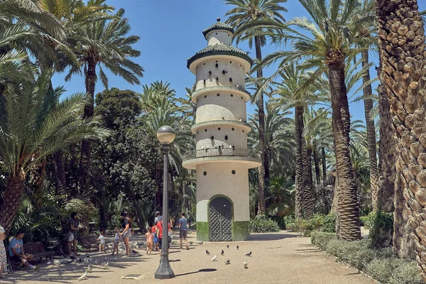 Torre Dovecote Parque Municipal Elche Palmeiral Elche Comunidade Valenciana Alicante — Fotografia de Stock