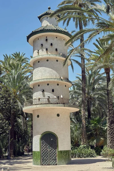 Torre Dovecote Parque Municipal Elche Palmeiral Elche Comunidade Valenciana Alicante — Fotografia de Stock