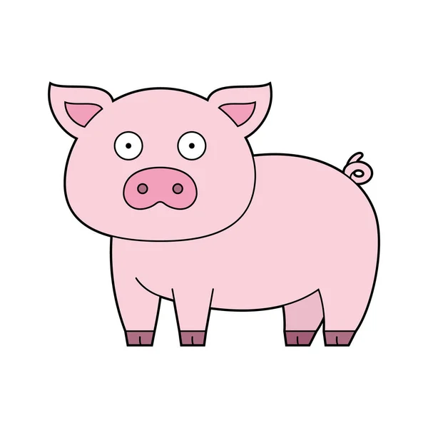猪的可爱漫画矢量图 — 图库矢量图片