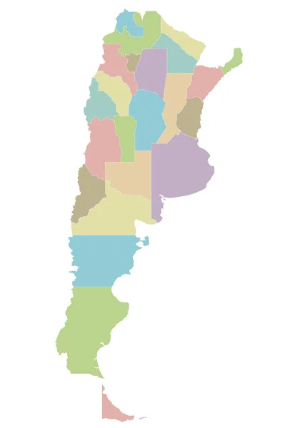 Carte Vectorielle Vierge Argentine Avec Les Provinces Les États Fédérés — Image vectorielle