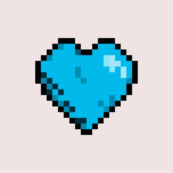 Pixel Heart Pixelart Wektor Ilustracji — Wektor stockowy