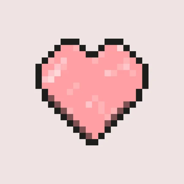 Pixel Heart Pixel Art Векторний Шаблон — стоковий вектор