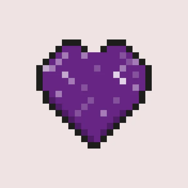 Pixel Heart Pixel Art Векторний Шаблон — стоковий вектор