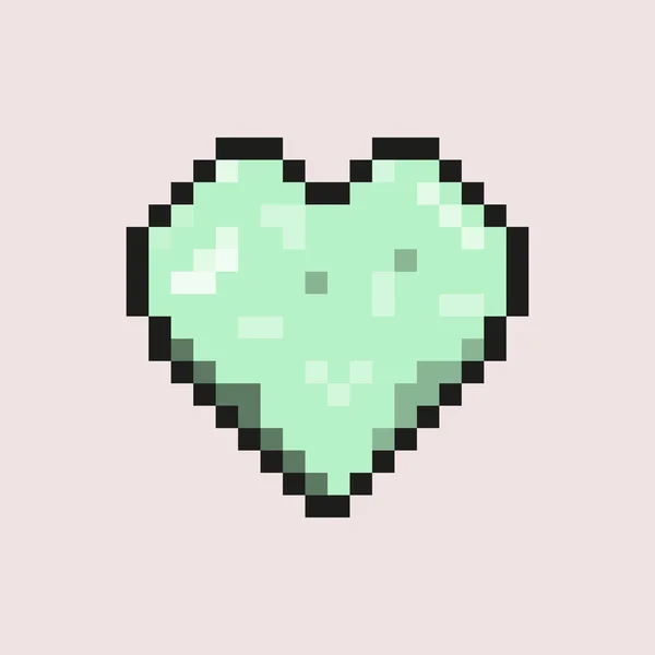 Pixel Heart Pixel Art Векторні Ілюстрації — стоковий вектор