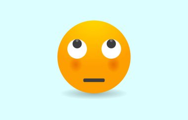 Düşünen Emoji, İzole Vektör Kümesi 