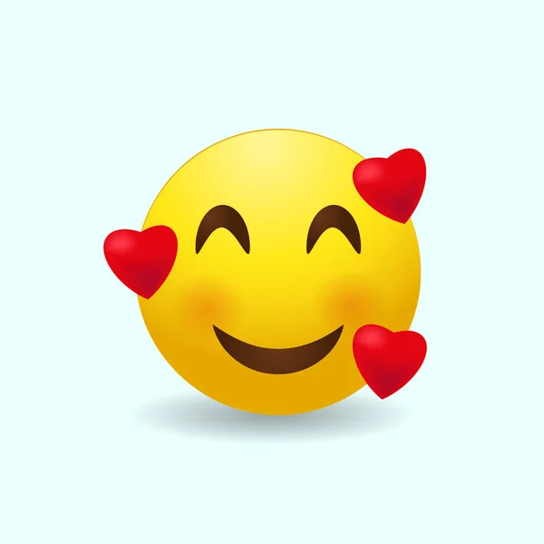 快乐笑脸Emoji 3D造型 — 图库矢量图片