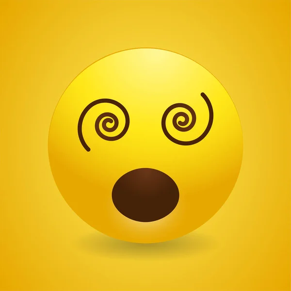 Stiliserad Chockad Emoji Tecknad Ansikte — Stock vektor