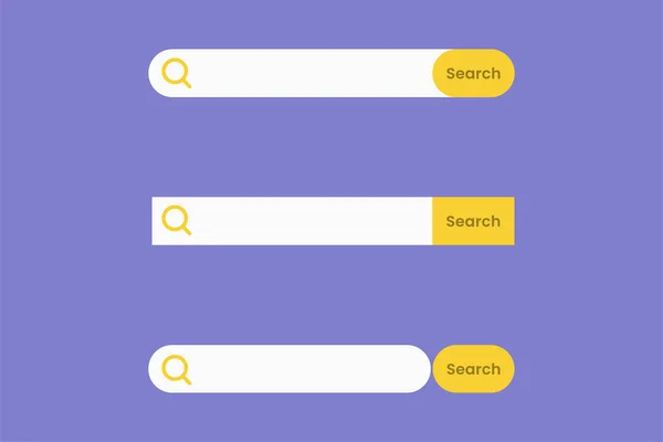 Search Bar Buttons Vector Set — 스톡 벡터