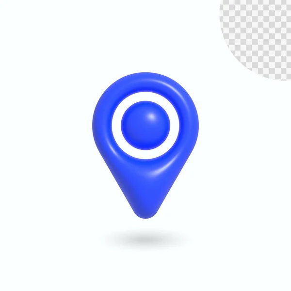 Rendering Location Pin Icon Illustration — ストックベクタ