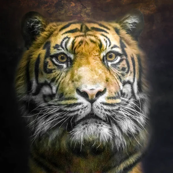 Porträt Eines Wütenden Tigers — Stockfoto