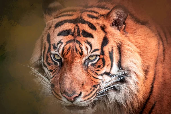 Fin Konst Tiger Porträtt — Stockfoto