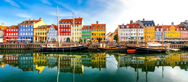 Nyhavn Stadsutsikt Kopenhagen — Stockfoto