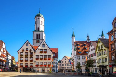 Pazar, Biberach an der Rie, Biberach, Baden Wuerttemberg, Almanya 