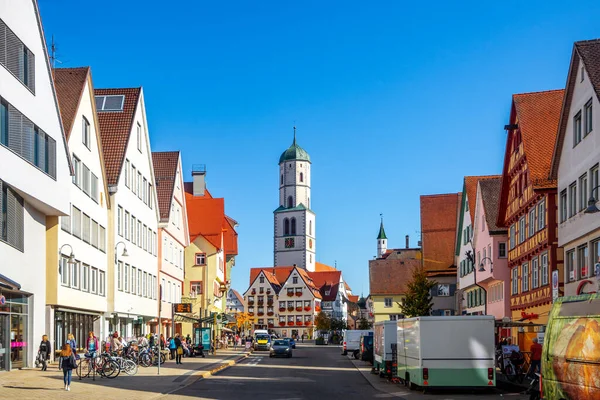 Rynek Biberach Der Riss Często Nazywany Prostu Biberach Jest Miastem — Zdjęcie stockowe