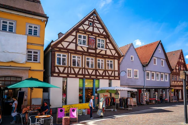 Almanca Daki Eski Küçük Şehir Manzarası — Stok fotoğraf
