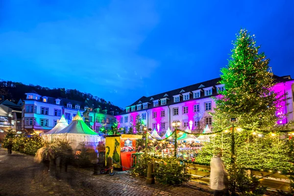 Weihnachtsmarkt Vánoční Trh Hrad Heidelberg Německo — Stock fotografie