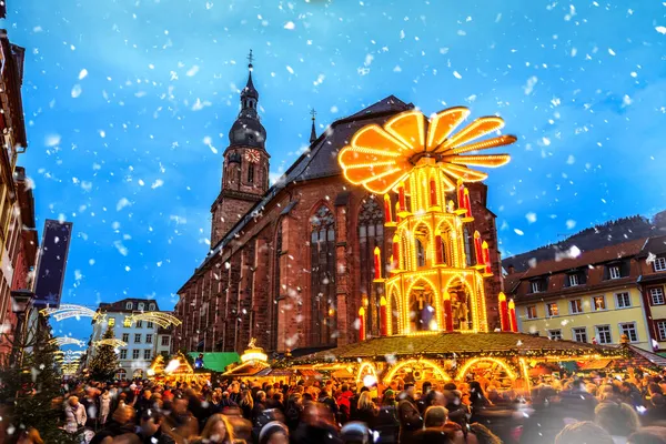 Weihnachtsmarkt Christmas Market Castle Heidelberg Germany Royalty Free Stock Images