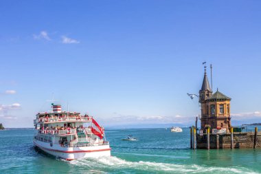 Konstanz, Baden-Wurttemberg, Almanya - 09.02.2015: Imperia Konstanz