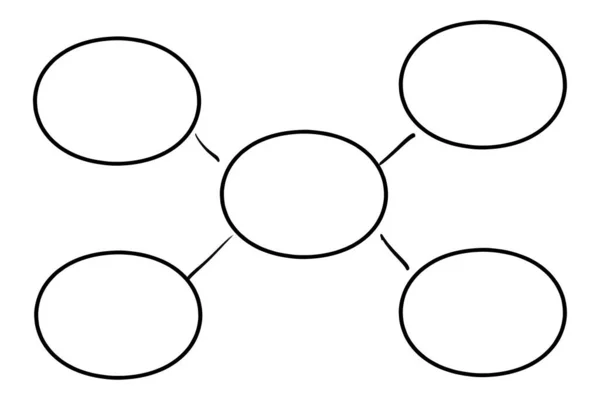 Mindmaps Com Caixas Vazias Para Suas Próprias Ideias Infográfico — Fotografia de Stock