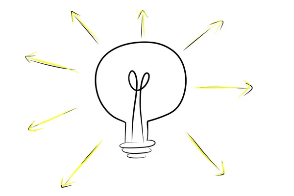 電球のアイデアシンボル イラスト コピースペース — ストック写真