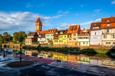 Tower, Wertheim, Tauber Vadisi, Bavyera, Almanya 