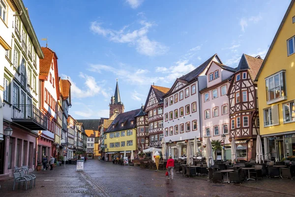 Исторический Рынок Вертхайма Таубер Валли Бавария Германия — стоковое фото
