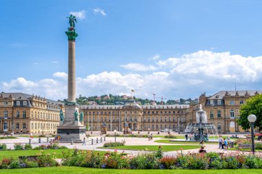 Castle Square, Stuttgart, Baden Wuerttemberg, Almanya 