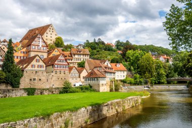 Tarihsel şehir Schwaebisch Hall, Baden Wuerttemberg, Almanya 