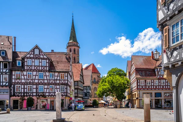 Market Schorndorf Baden Wrttemberg Németország — Stock Fotó