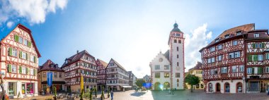 Mosbach 'ta Pazar, Baden Wuerttemberg, Almanya 