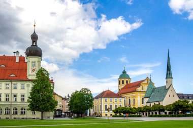 Altoetting 'deki Chapel Meydanı, Bavyera, Almanya 