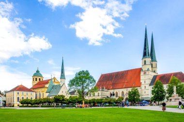 Altoetting 'deki Chapel Meydanı, Bavyera, Almanya 