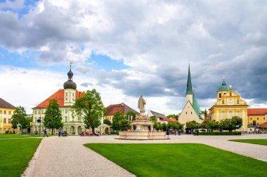 Altoetting 'deki Chapel Meydanı, Bavyera, Almanya 