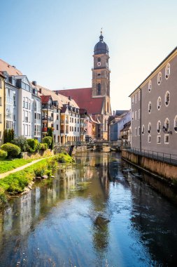 Amberg 'deki kilise der Oberpfalz, Bavyera, Almanya 