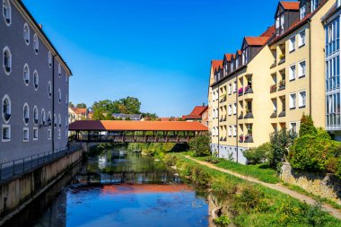 Köprü, Amberg in der Oberpfalz, Bavyera, Almanya 