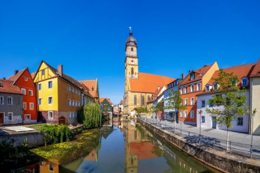 Amberg 'deki kilise der Oberpfalz, Bavyera, Almanya 