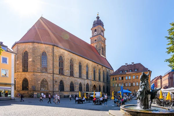 Amberg 'deki kilise der Oberpfalz, Bavyera, Almanya 