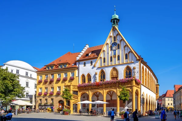 Ayuntamiento Mercado Amberg Der Oberpfalz Baviera Alemania — Foto de Stock