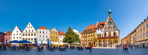 Δημαρχείο Και Αγορά Amberg Der Oberpfalz Βαυαρία Γερμανία — Φωτογραφία Αρχείου