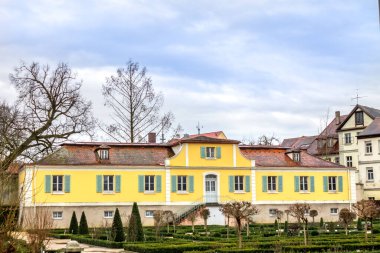 Turuncu ve Park, Ansbach, Bavyera, Almanya 