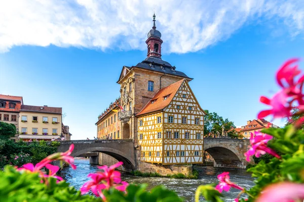 Bamberg Történelmi Városháza Bajorország Németország — Stock Fotó