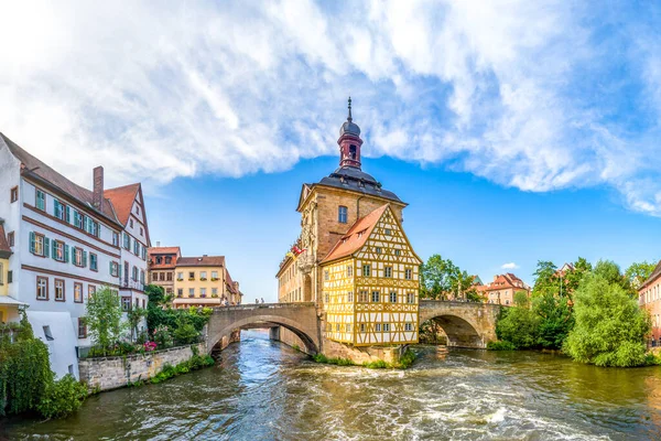 Historiska Stadshuset Bamberg Bayern Tyskland — Stockfoto