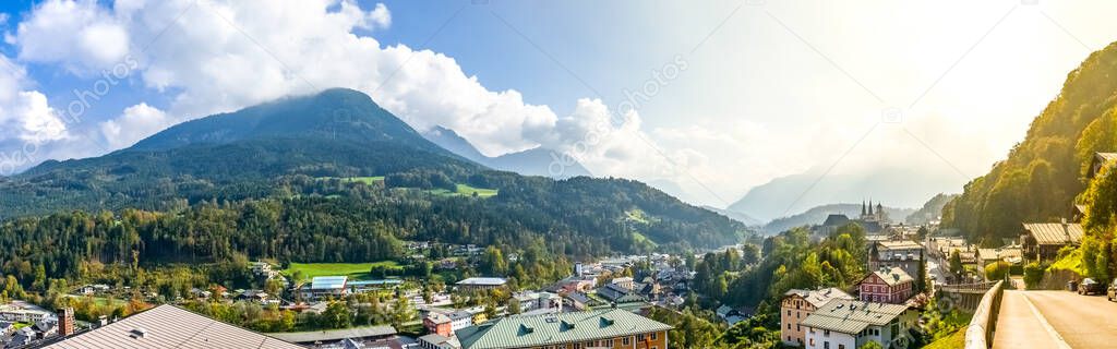View over Berchtesgaden, Bavaria, Germany