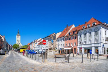 Tarihsel şehir Deggendorf, Bavyera, Almanya 