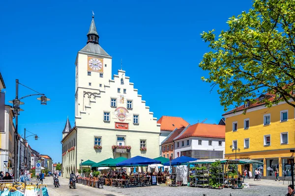 Città Storica Deggendorf Baviera Germania — Foto Stock