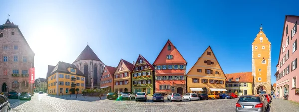 Dinkelsbuehl Deki Deri Market Bavyera Almanya — Stok fotoğraf