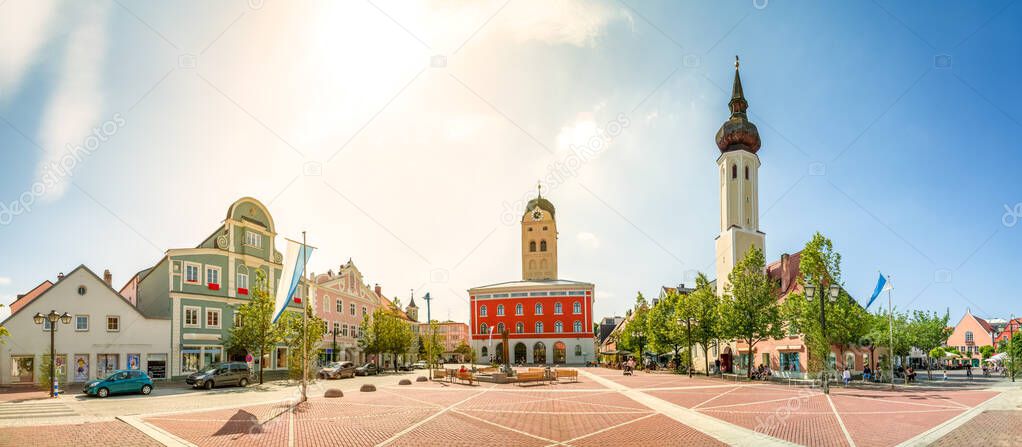 Historical city of Erding, Bavaria, Germany 