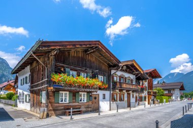 Yaşlı Garmisch Partenkirchen, Bavyera, Almanya 